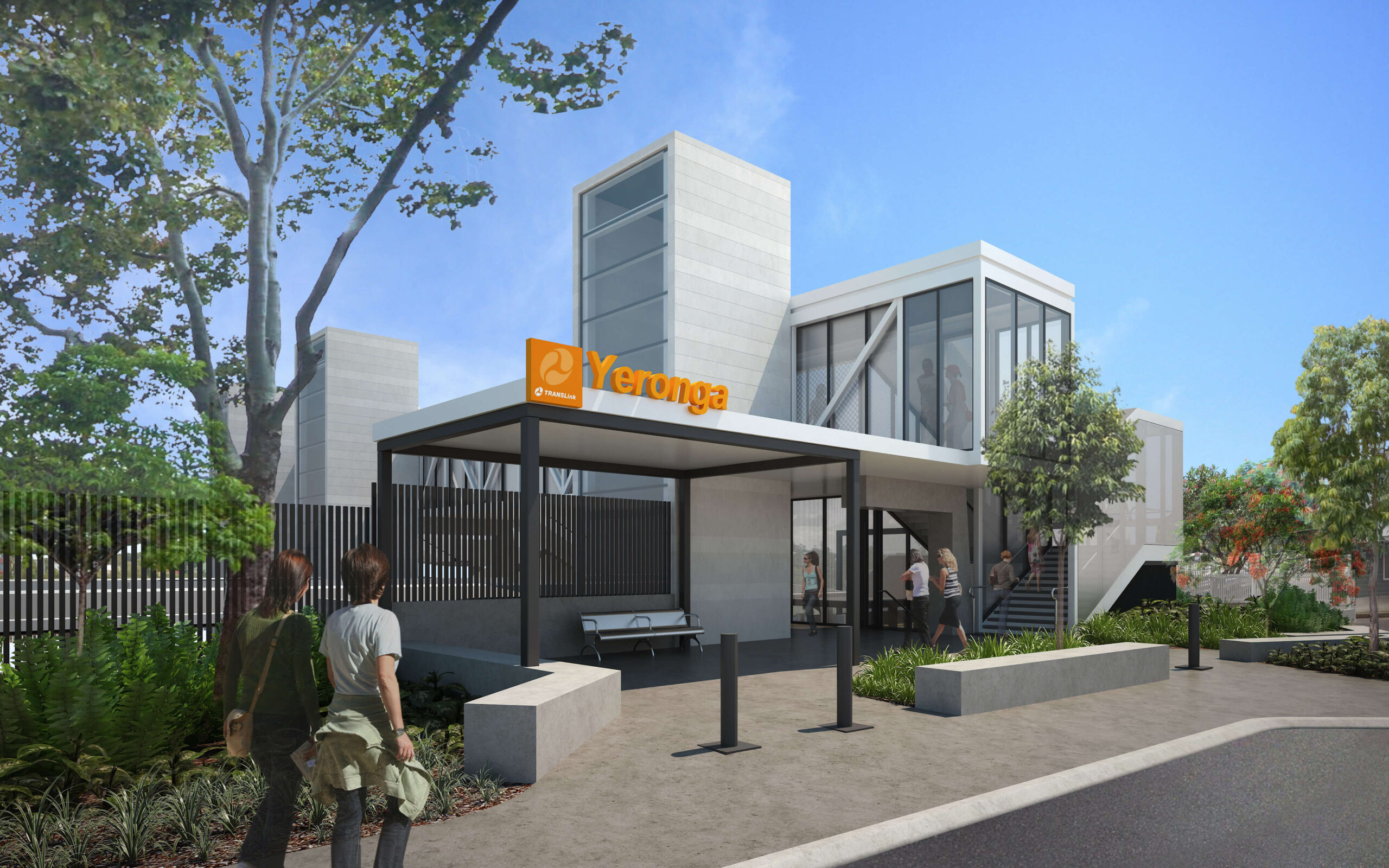 Render of the future Yeronga station.