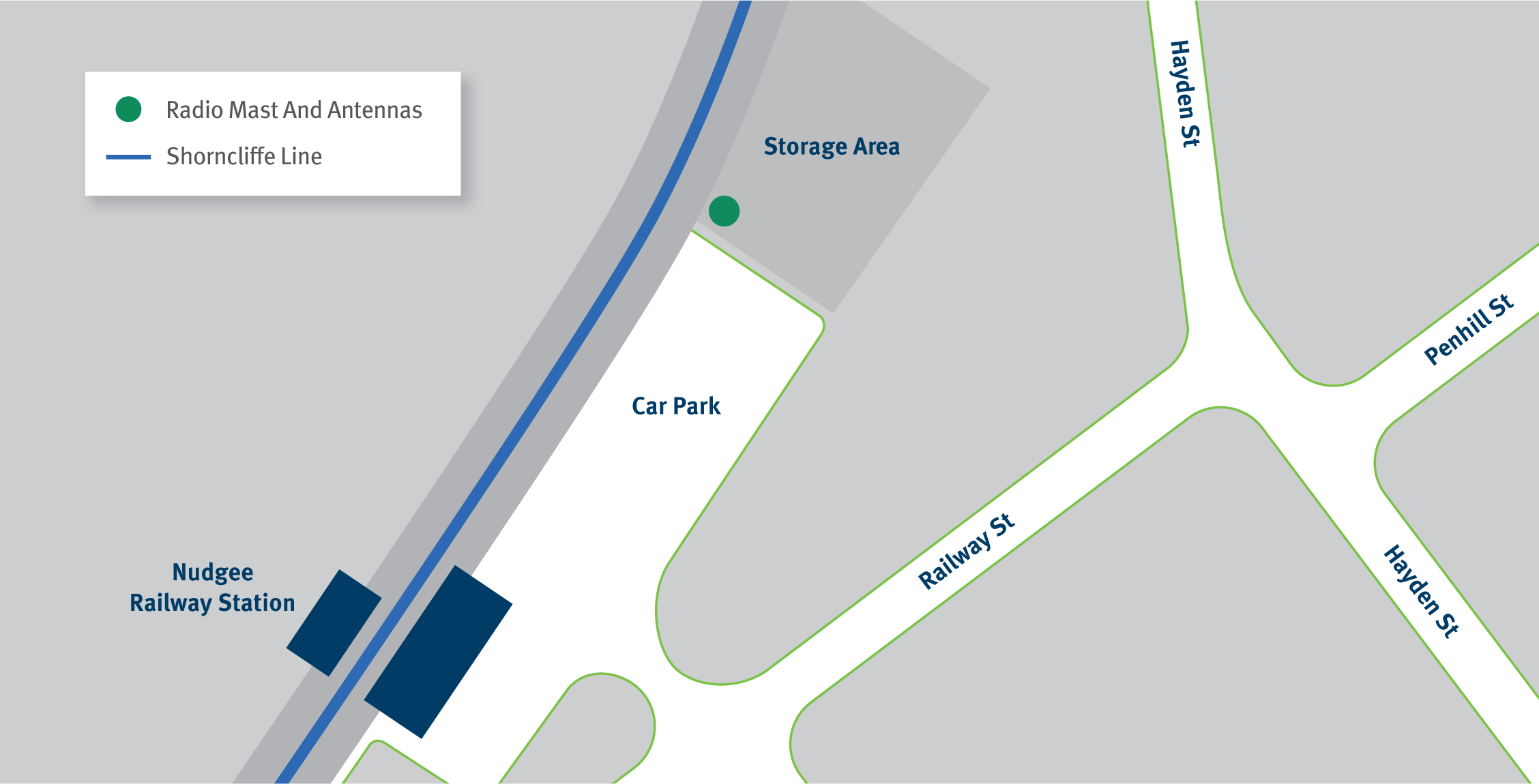 Map of Nudgee radio mast site.