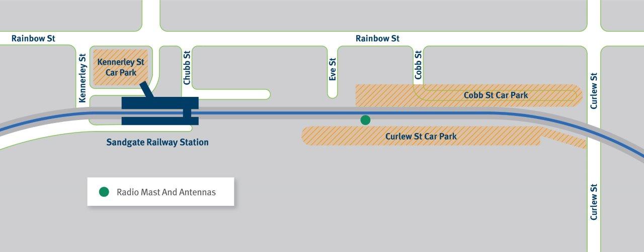Installation of signalling infrastructure Sandgate Cross River Rail