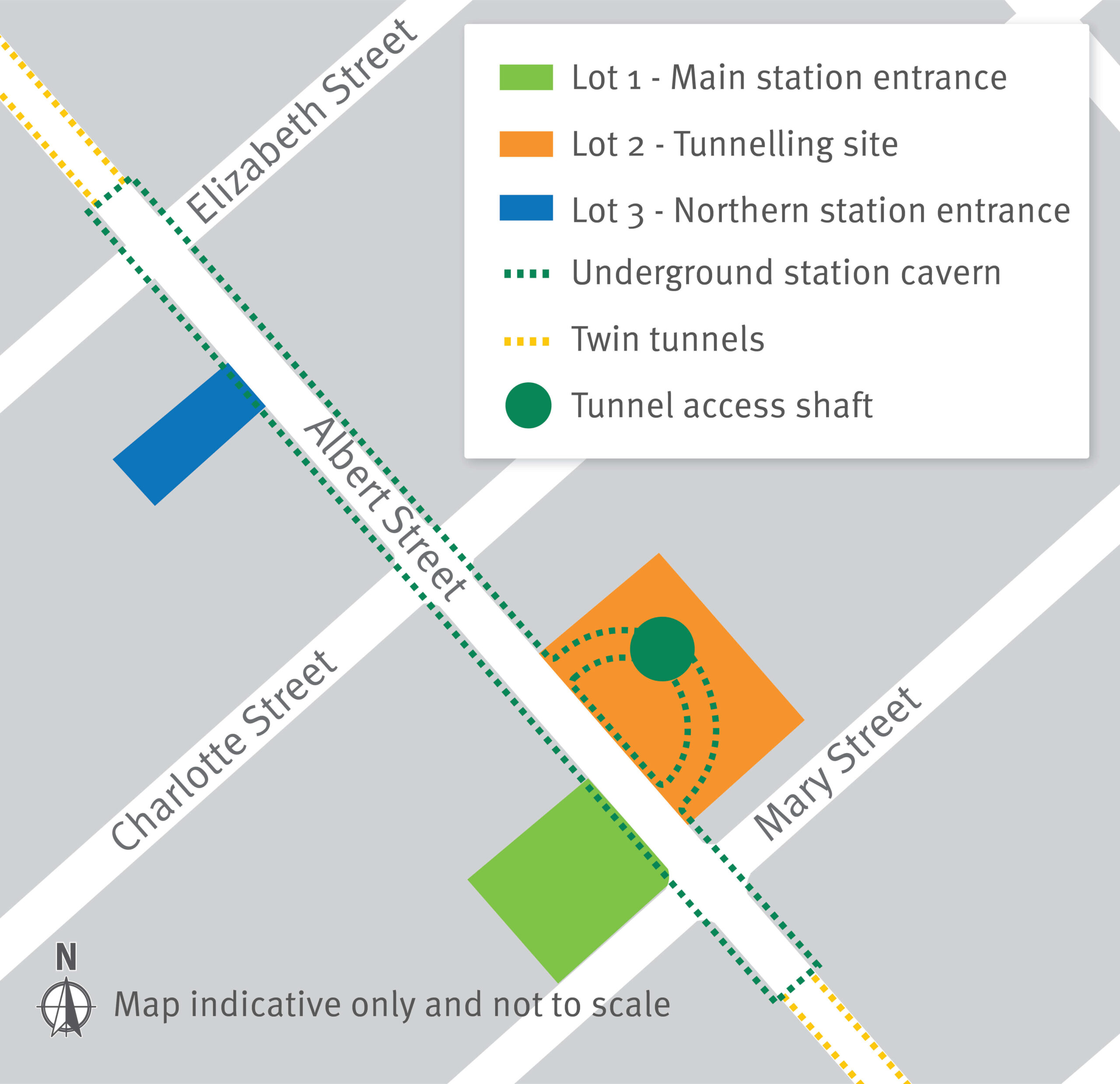 Albert Street precinct map.