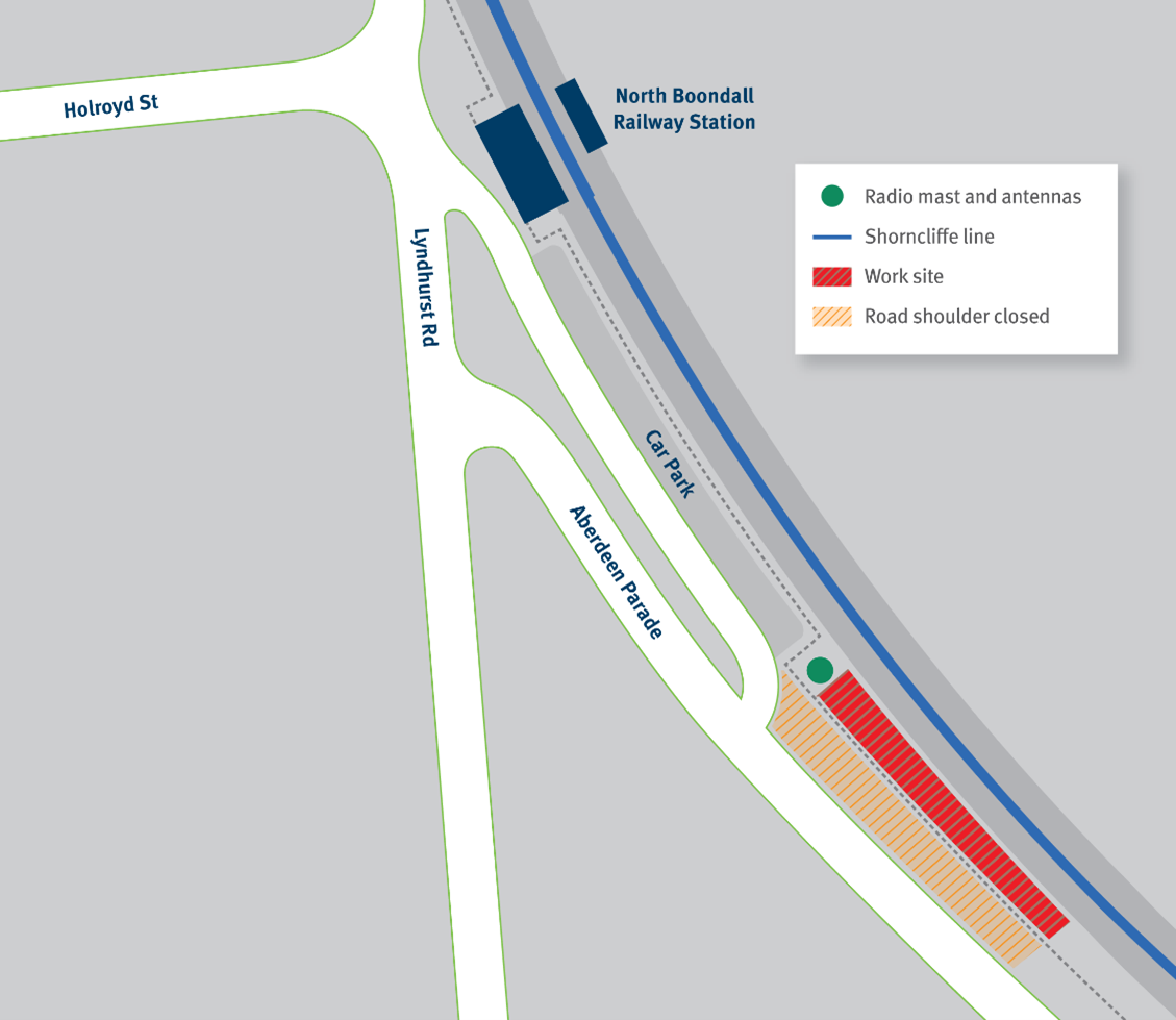 map showing North Boondall work site