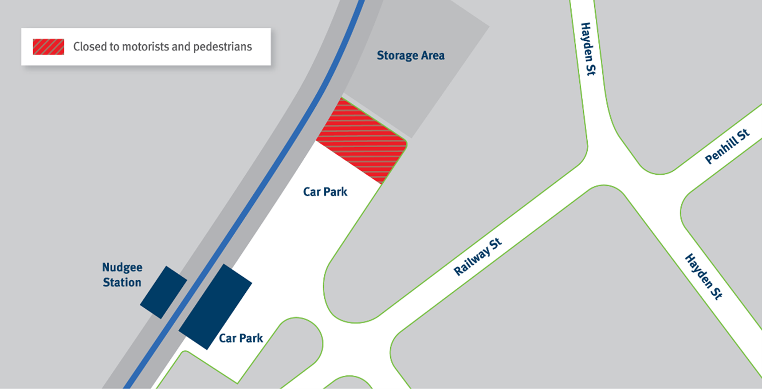 map showing Nudgee work site.