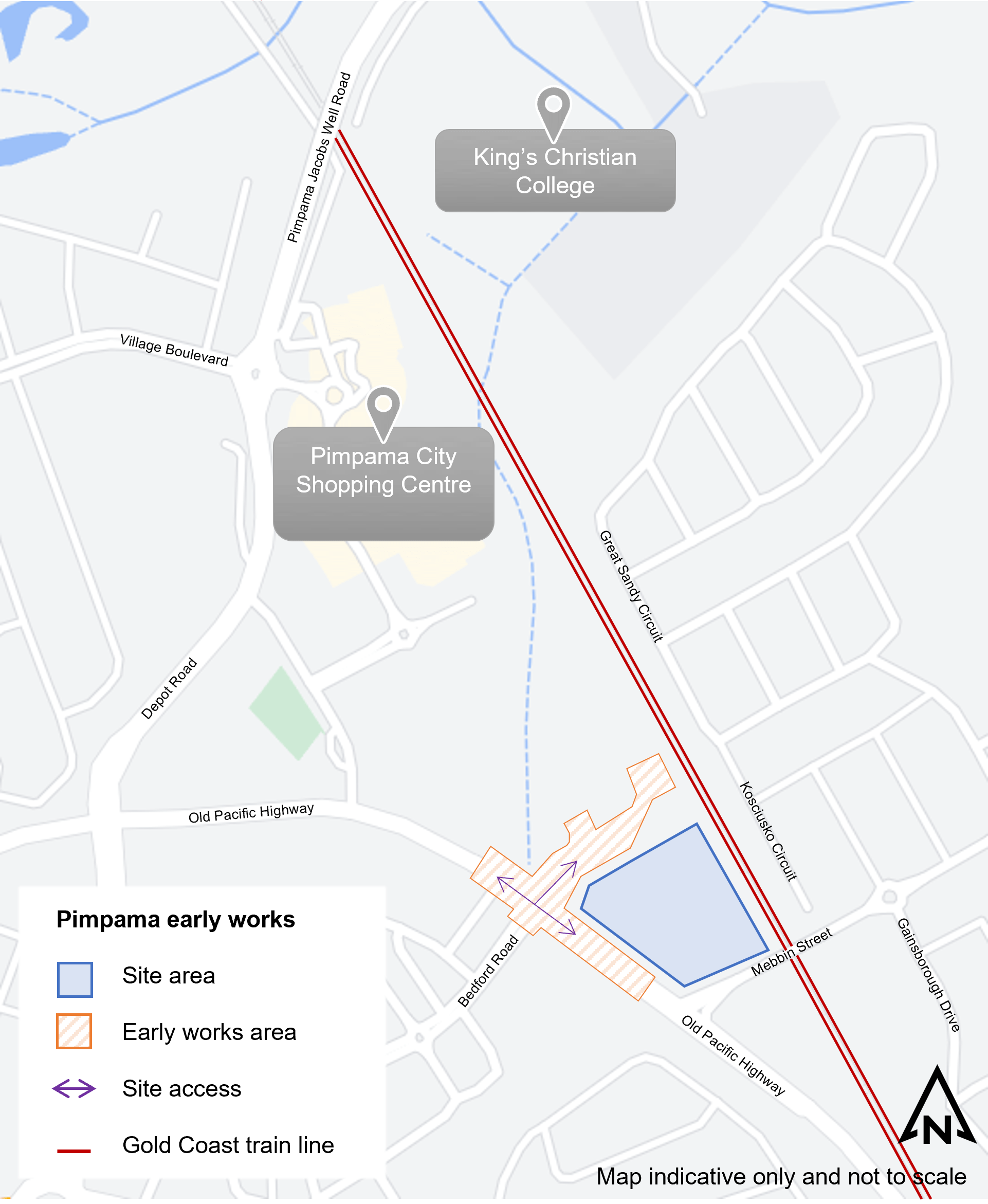 Early works Pimpama station Cross River Rail