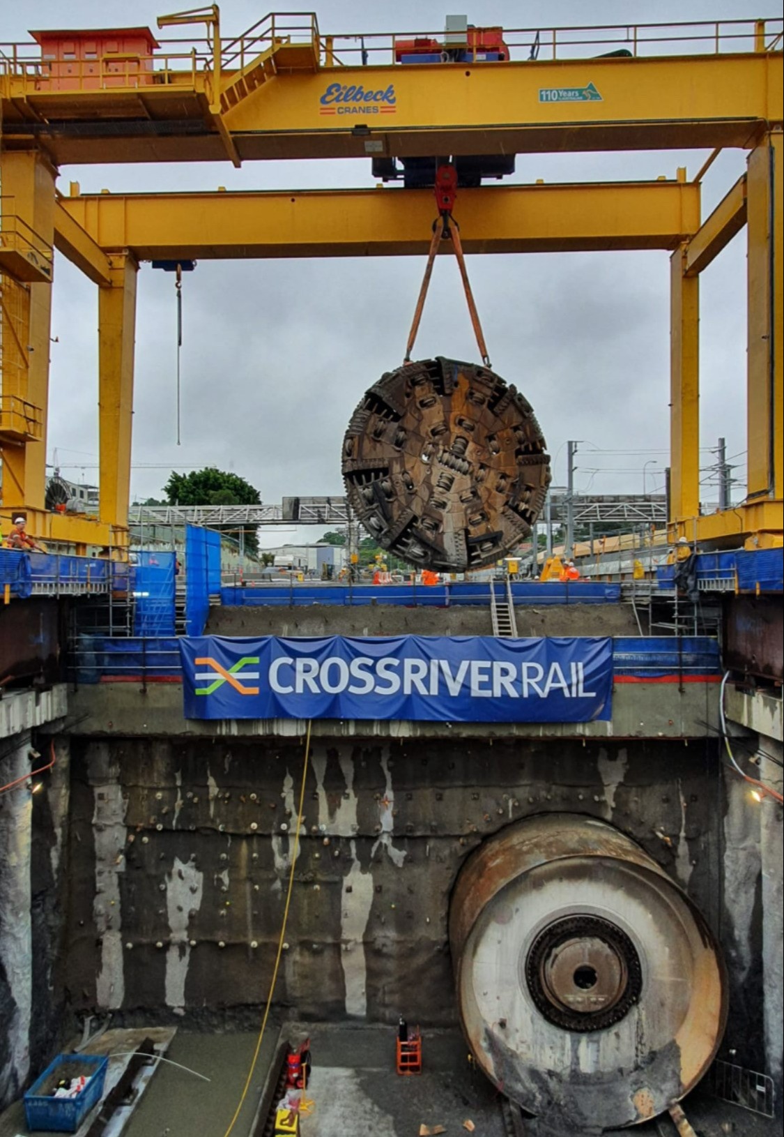 TBM being extracted at the Northern Portal.