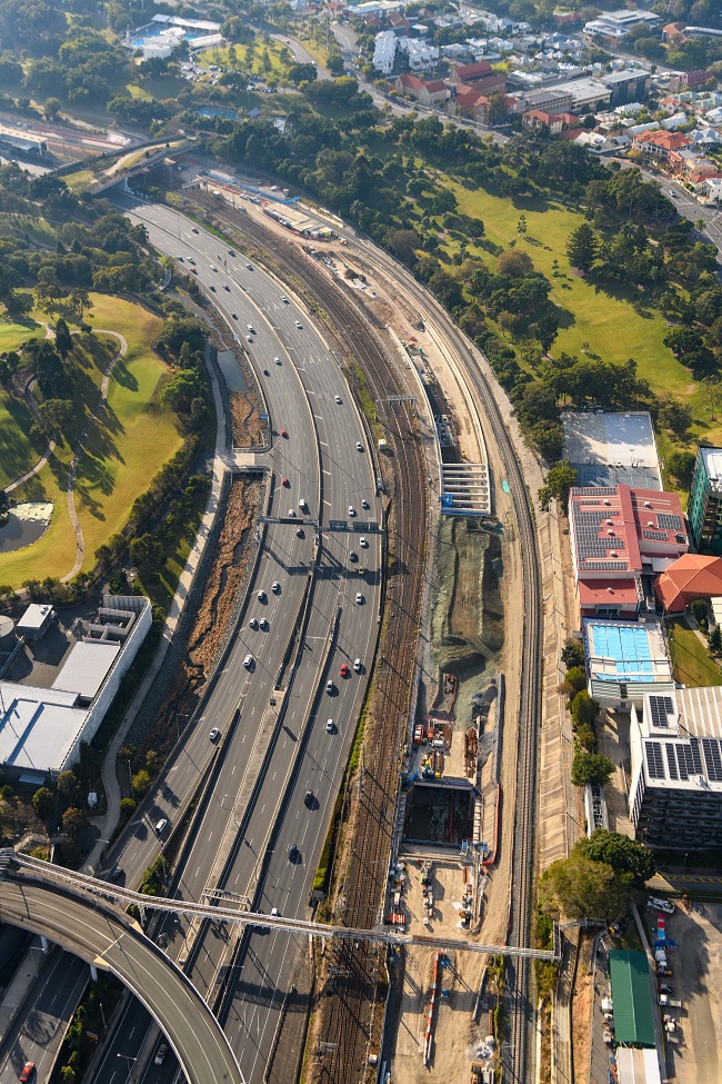 Aerial view of the Northern Tunnel Portal – June 2022