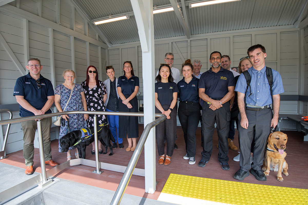 Accessibility Reference Group at the opening of Fairfield Station.