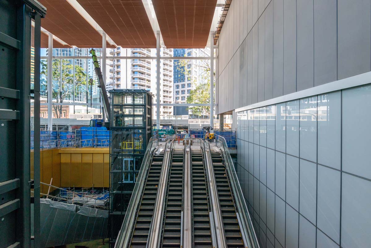 Station entrance at Roma Street station. 