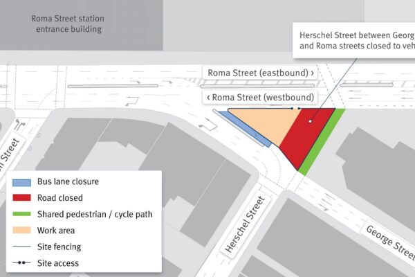 From mid-October for six weeks: George Street bus lane near Herschel Street closed