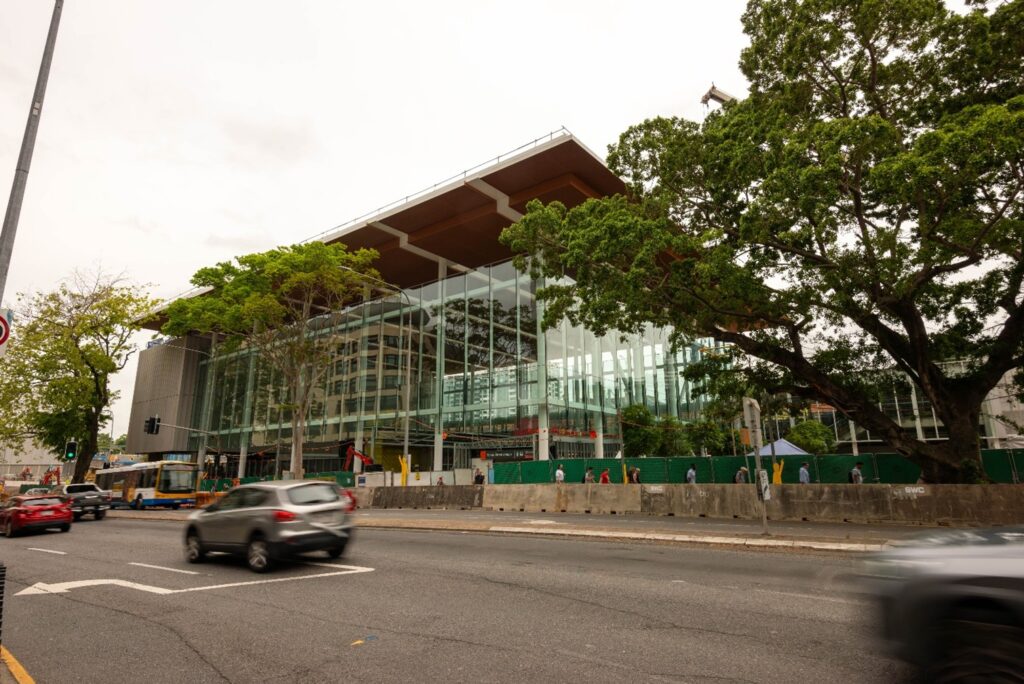 View of the station building from Roma Street