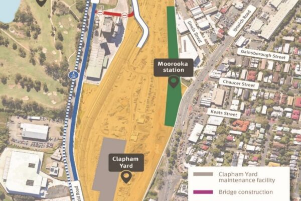 Map of Clapham Yard works area for April and May 2026.