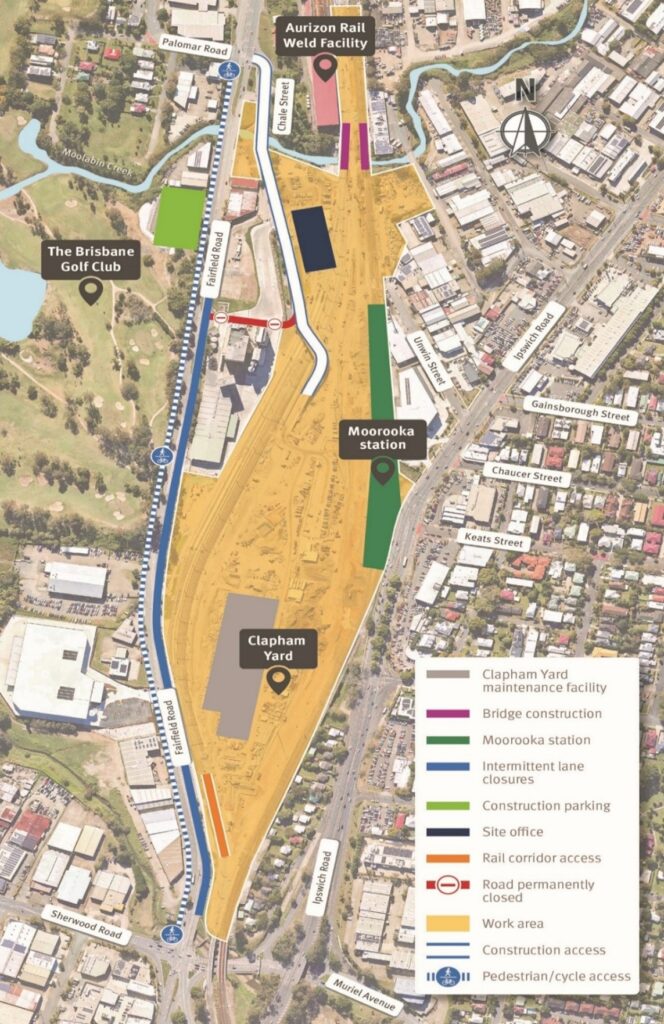 Map of Clapham Yard works area for April and May 2026.