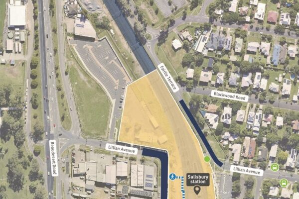 Map of Salisbury station construction works area for April 2026.