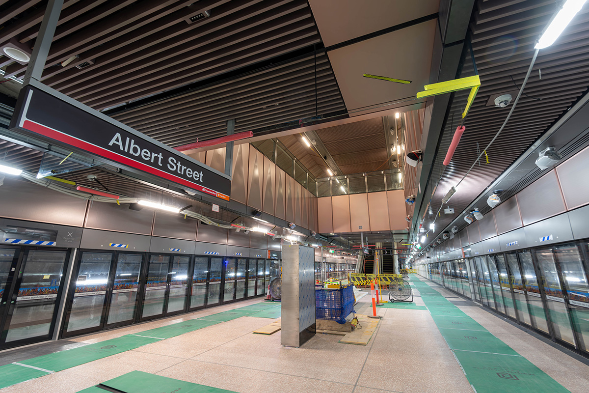Station platform fit-out.