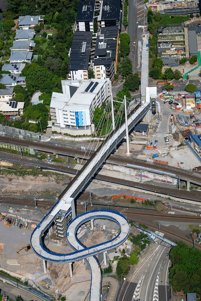 Aerial view of Yamma Bridge