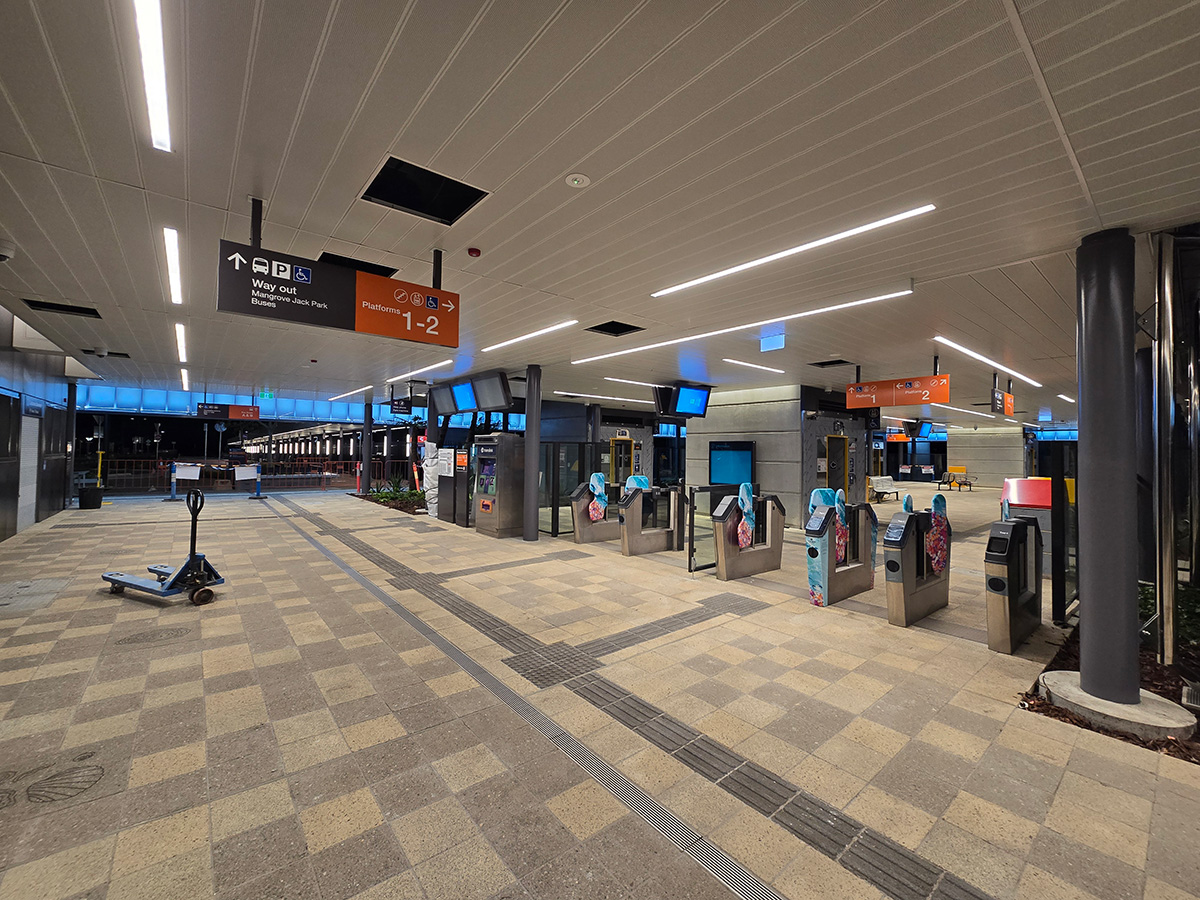 Station plaza and faregates