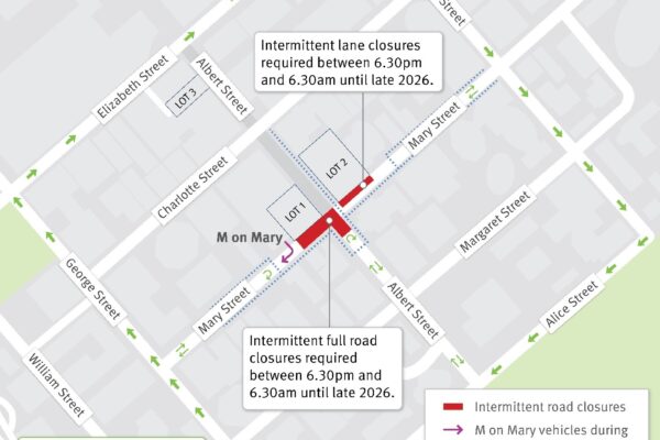 Mary Street - Temporary lane and intersection closures
