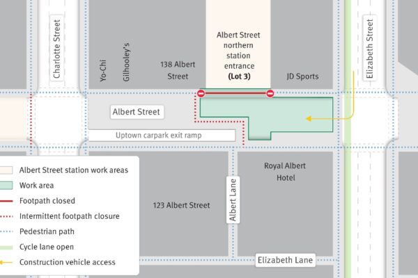 Albert Street footpath closures